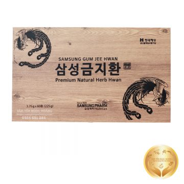 An Cung Ngưu Hoàng Hàn Quốc Samsung Gum Jee Hwan Hộp Gỗ Cao Cấp 60 viên x 3,75g (225g)