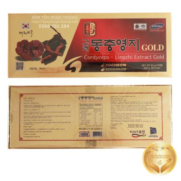 Cao Linh Chi Đông Trùng Hạ Thảo Pocheon Gold Hàn Quốc 5 Lọ x 50g (250g)