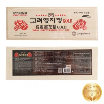Cao Linh Chi Sao Đỏ Gold Hàn Quốc Hộp Gỗ 3 Lọ x 120g (360g)